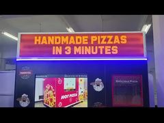 Máquina de venda automática de pizza com tela sensível ao toque de 55 polegadas, sistema de aquecimento e cozimento, com caixa de luz LED
