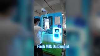 Máquina de venda automática de leite fresco Haloo | projeto da grande capacidade do copo do sistema de armazenamento 175 do leite 120L automático