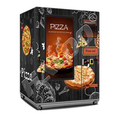 Máquina vendedora de pizza com tela sensível ao toque de 49 polegadas e quadro de porta de aço completo capaz de congelar até -18 ° C