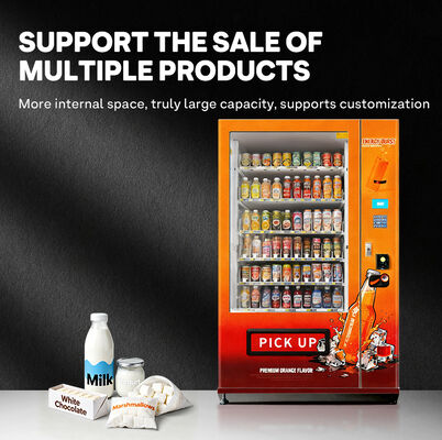 Máquina automática Haloo de 21,5 polegadas para bebidas e lanches com capacidade 360o, porta de vidro desinfetante, resistente e durável