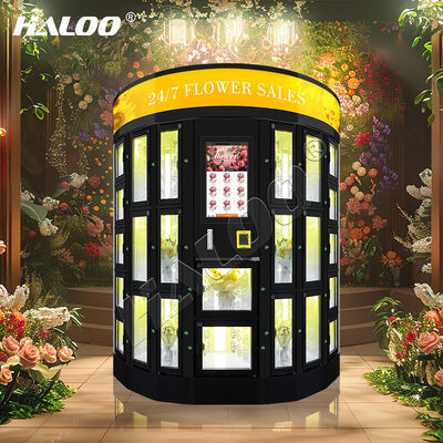 Máquina de venda de flores Haloo com placa de metal espessada para durabilidade vem com função SDK e sistema de refrigeração
