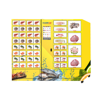 Cacifos refrigerados da máquina de venda automática dos alimentos frescos dos bolos de aniversário do marisco da máquina de venda automática do cacifo