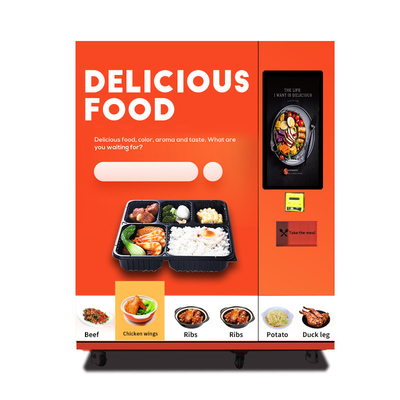 A máquina de venda automática congelada tela táctil -18℃ da carne refrigerou a máquina de venda automática da carne