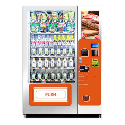 Petisco do tela táctil e máquina de venda automática combinado da soda com elevador