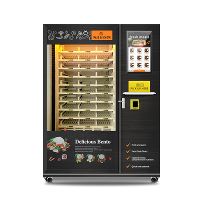máquina de venda automática quente totalmente automático do alimento do autosserviço 24h com aquecimento de micro-ondas