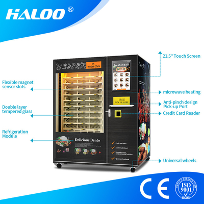 Máquina automática de venda automática de alimentos 24h com aquecimento por micro-ondas