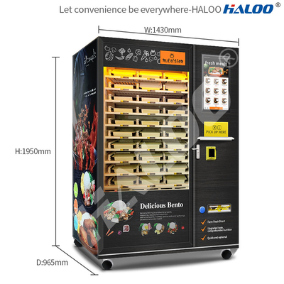 máquina de venda automática quente totalmente automático do alimento do autosserviço 24h com aquecimento de micro-ondas