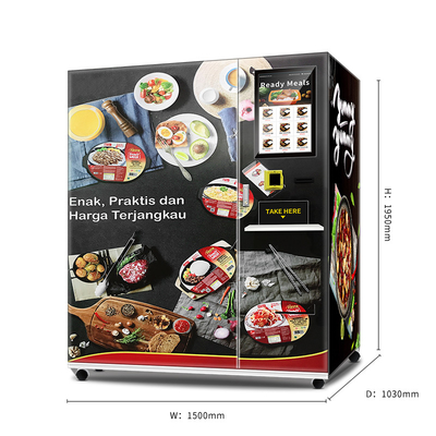 Máquina de venda automática de refeições congeladas 4000 W, todo o corpo de aço SDK Equipamento de fornecedor de alimentos