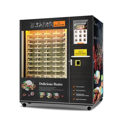 Da lancheira automática da refeição do café da manhã do fast food da grande capacidade máquina de venda automática quente do alimento com aquecimento de micro-ondas