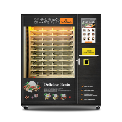 Da lancheira automática da refeição do café da manhã do fast food da grande capacidade máquina de venda automática quente do alimento com aquecimento de micro-ondas