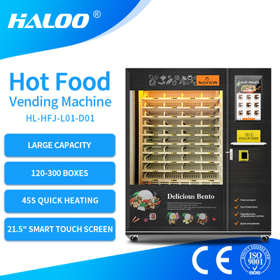 Da lancheira automática da refeição do café da manhã do fast food da grande capacidade máquina de venda automática quente do alimento com aquecimento de micro-ondas