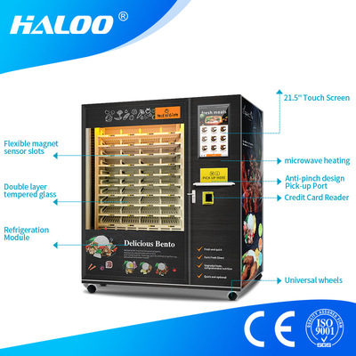Da lancheira automática da refeição do café da manhã do fast food da grande capacidade máquina de venda automática quente do alimento com aquecimento de micro-ondas