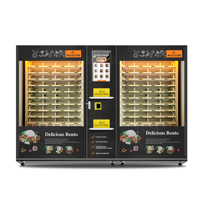 Máquina de venda automática quente do alimento dos armários da grande capacidade 2 com aquecimento de micro-ondas e o tela táctil esperto