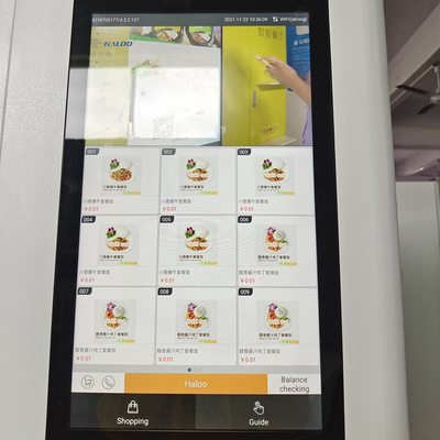 Venda quente máquina de venda automática congelada do alimento com o leitor de cartão do crédito e língua tailandesa para o transporte a Tailândia