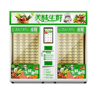 24 horas de refrigerador que refrigera a máquina de venda automática do legume fresco e do fruto com elevador XY