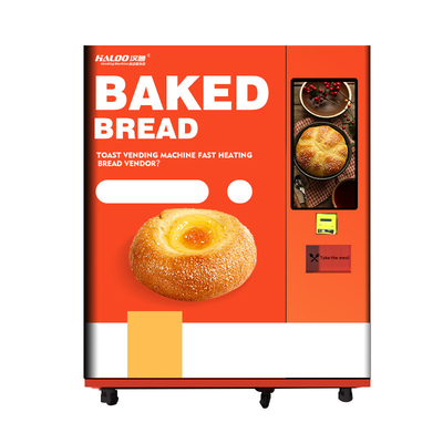 Máquina de venda automática cozida fresca automática do Pão-cozimento do alimento com forno micro-ondas