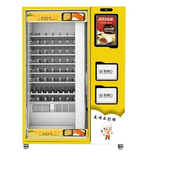 Pronto coma a máquina de venda automática da refeição do alimento da máquina de venda automática da lancheira com função de aquecimento dupla da micro-ondas