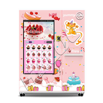 Máquina de venda automática Haloo Fabricante Máquina de venda automática de bolos de 21,5 polegadas Publicidade Smart Touch Screen
