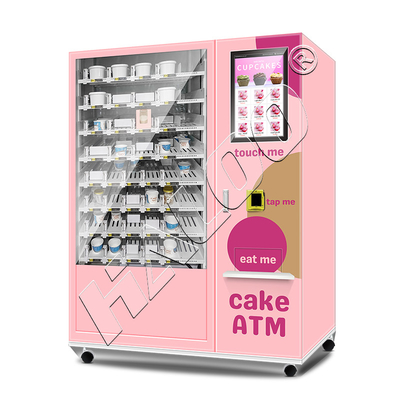 Máquina de venda automática Haloo Fabricante Máquina de venda automática de bolos de 21,5 polegadas Publicidade Smart Touch Screen