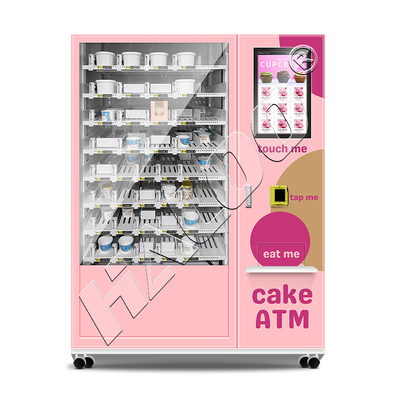 Máquina de venda automática Haloo Fabricante Máquina de venda automática de bolos de 21,5 polegadas Publicidade Smart Touch Screen