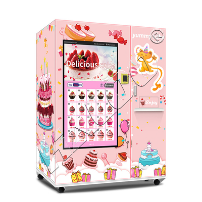 Máquina de venda automática Haloo Fabricante Máquina de venda automática de bolos de 21,5 polegadas Publicidade Smart Touch Screen