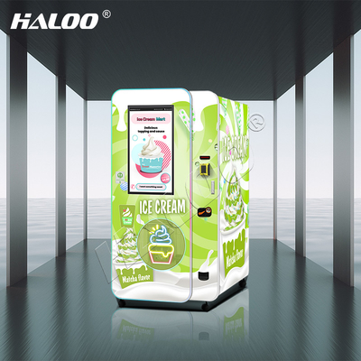 Máquina de venda automática Haloo fabricante Máquina de venda automática de sorvete de tela sensível ao toque de 32 polegadas