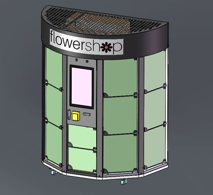 Máquina de venda de flores personalizada de 14 grelhas Haloo Com função de resfriamento