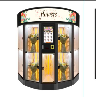 Máquina de venda automática de flores personalizada Haloo 9-grelhas com função de refrigeração e humidificação para longa duração de conservação