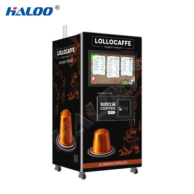 27 inch touch screen fully automatic commercial unmanned self-service capsule coffee machine with hot and cold beverages