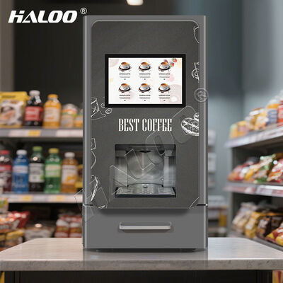 Halo 10.1-inch portable capsule coffee machine with hot drinks desktop vending machine for office convenience stores and hotels