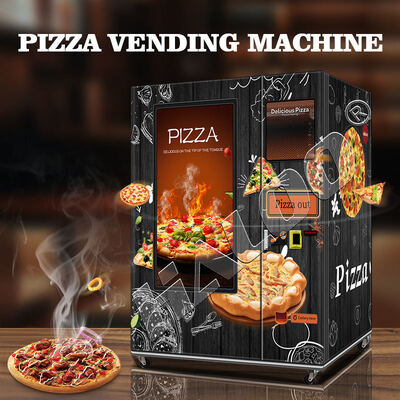 Máquina vendedora de pizza com tela sensível ao toque de 49 polegadas e quadro de porta de aço completo capaz de congelar até -18 ° C