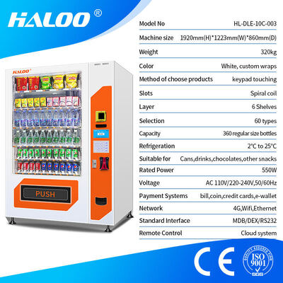 Galvanized steel vending machines for beverages and snacks are durable