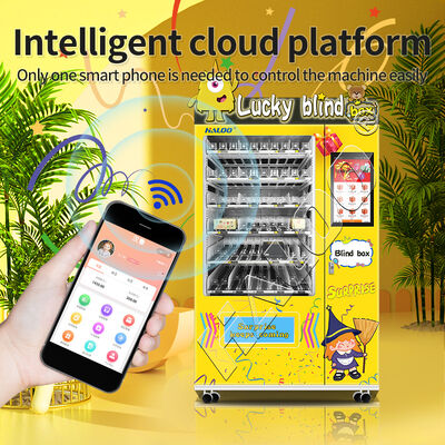 21Máquina automática de caixa cega com tela sensível ao toque de 5 polegadas com corpo de chapa de metal espessada, vidro temperado à prova de explosão de camada dupla e porta de distribuição anti-roubo