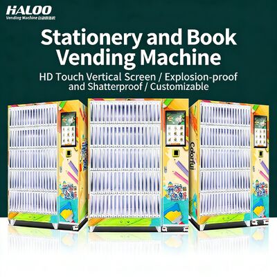 Máquina de venda automática de livros Haloo com fechadura eletrônica inteligente e porta de armário espessa e transparente à prova de explosão
