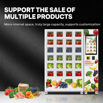 Halo 24 rede smart vending armário espessado folha galvanizada concha exterior e porta de vidro de três camadas com sistema de resfriamento