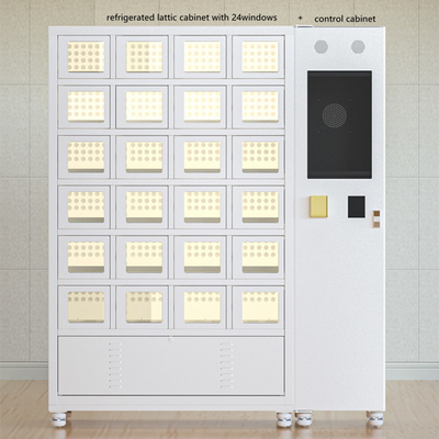 A máquina de venda automática floral da planta refrigerou vender do cacifo