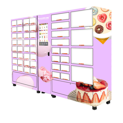 Máquina de venda automática refrigerada marisco personalizada do armário da flor da carne do bolo do tamanho do cacifo