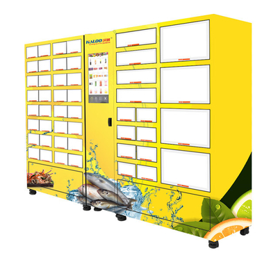 Máquina de venda automática refrigerada marisco personalizada do armário da flor da carne do bolo do tamanho do cacifo