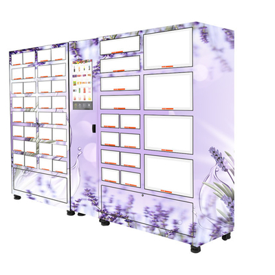 Máquina de venda automática refrigerada marisco personalizada do armário da flor da carne do bolo do tamanho do cacifo