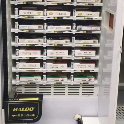 Máquina de venda automática quente das refeições do alimento da grande capacidade com refrigerador e aquecimento de micro-ondas