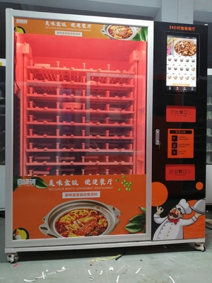 Máquinas de venda automática quentes frescas das refeições da capacidade grande com forno micro-ondas duplo