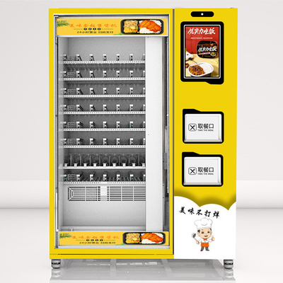 Máquina de venda automática varejo automática do alimento com refrigerador e micro-ondas dupla