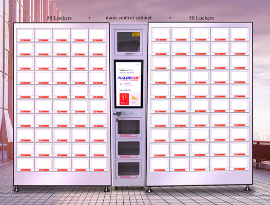 A rede de Wifi 4G refrigerou não a máquina de venda automática da combinação da máquina de venda automática do cacifo