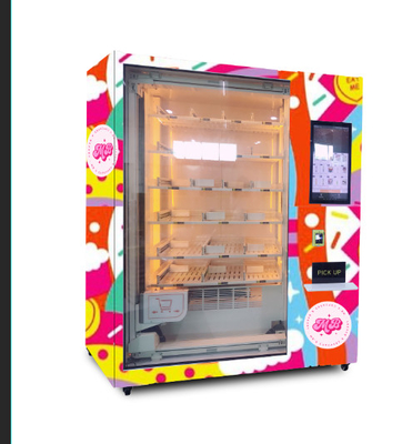 Máquina de venda automática esperta do queque do refrigerador da máquina de venda automática do bolo do copo de Digitas com elevador
