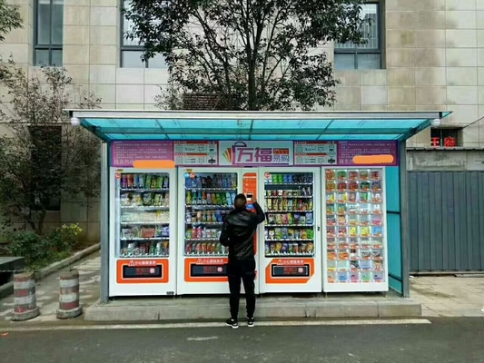 Mini Market Vending Machine Combination em linha com o ODM da tela de 5 polegadas