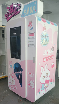 Máquina de venda automática do creme de Logo Free Customization Liquid Ice com tela táctil e o leitor de cartão grandes