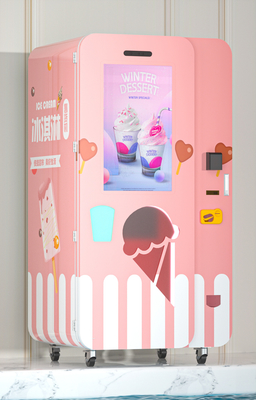 Máquina de venda automática do creme de Logo Free Customization Liquid Ice com tela táctil e o leitor de cartão grandes