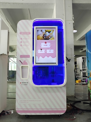 Máquina de venda automática do creme de Logo Free Customization Liquid Ice com tela táctil e o leitor de cartão grandes
