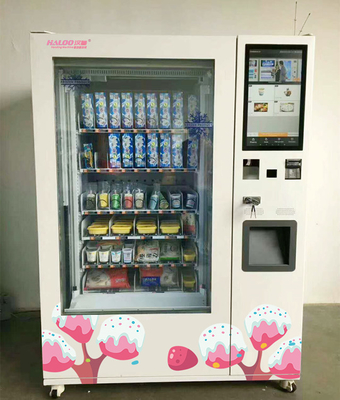 21,5 máquina de venda automática congelada tela táctil do gelado do congelador da máquina de venda automática do gelado dos deleites