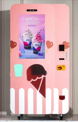 Máquina de venda automática macia automática de fatura rápida do gelado com a caixa colorida atrativa das luzes do diodo emissor de luz e de luz do diodo emissor de luz